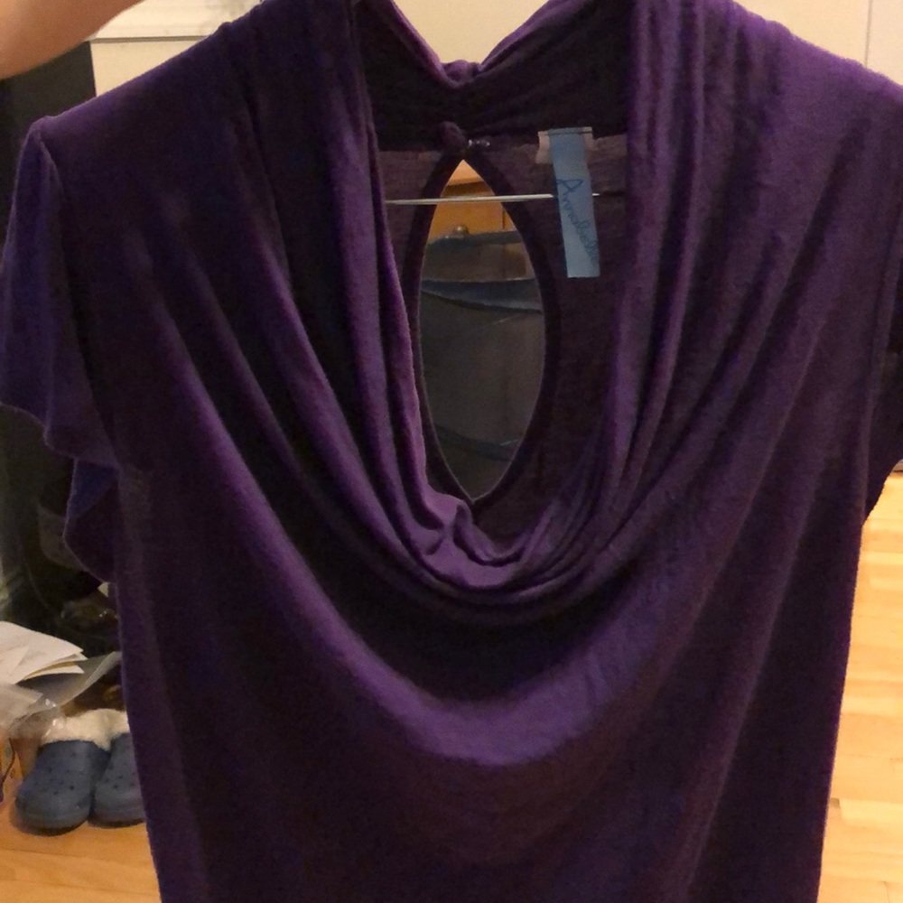 Annabelle purple stretchy shirt medium
